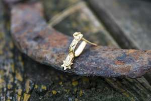 Necklace: Gold Spur Necklace - 18k gold plated sterling silver