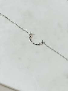 Necklace: Antler Necklace in Sterling Silver