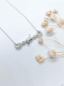 Sterling Silver Barbed Wire Necklace