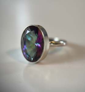 Mystic/Rainbow Topaz Ring - Sterling Silver