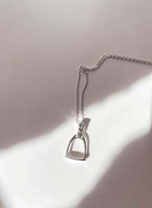 Clearance: Stirrup Necklace - Sterling Silver