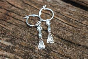 Shearing Handpiece Earrings - Sterling Silver