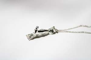 Necklace: Shearing Hand Piece Necklace - Sterling Silver