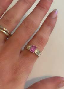Western Belle Engagement Ring - Pink Sapphire Gemstone