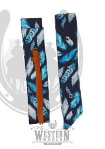 Latigo set - Blue Feathers New