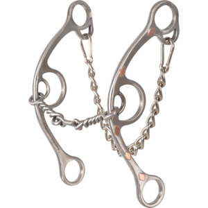 Western Bits: Barrel Bit with Twisted Wire Dogbone - Short Shank