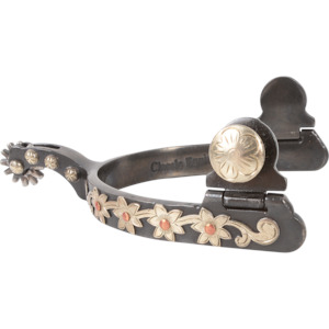Spurs Snap: Classic Equine Flower Spurs 1/2-inch Band and 1.25-inch Shank