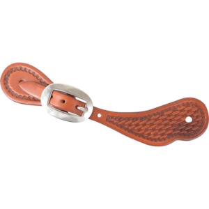 Spurs Snap: Martin Saddlery Chestnut Skirting Basket Stamp Cowboy Spur Straps