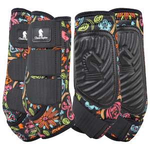 ClassicFit Sling Boots, Front and Hind, Set of 4, Neon Flower
