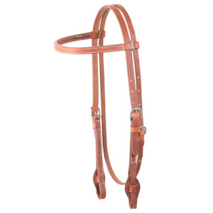 Stitched Harness Browband Headstall with Quick Change Ends