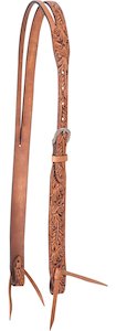 Split Ear Headstall with Antique Leaf Tooling
