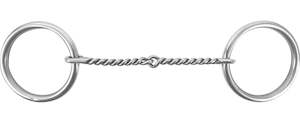 Western Bits: O-Ring Snaffle, Twisted Wire - Pre order only