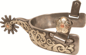 Full: Classic Equine Performance Horse Spur, 2.25-inch Shank and 12 point Rowel - Pre order