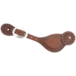 Martin Saddlery - Tombstone Spurstraps with San Carlos Tooling