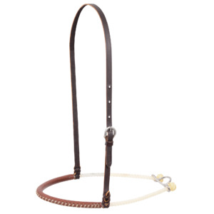 Headstall Breastplate: Single Rope Noseband Tooled, Rope Border- Martin Saddlery