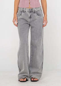 Rusty - Flip Mommy Low Rise Wide Leg Denim Jean