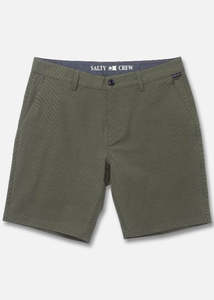 Salty Crew: Salty Crew - Drifter 19' Slub Hybrid Short (Four Leaf Clover)