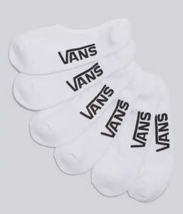 Vans: Vans - Classic Super No Show Socks 3 Pack (White)