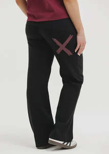 Home Lee: Homelee - Avenue Pant (Black with Merlot X)