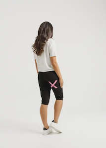 Home Lee: Home-Lee - 3/4 Apartment Pants (Black with Cany Pink)