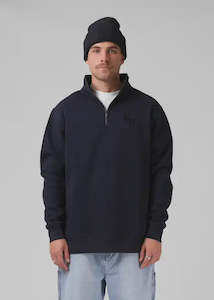 Mens All: RPM - Track 1/4 Zip Sweater (Navy)