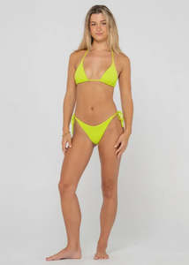 Rusty - Sandalwood Multiway Bikini Top (Lime Punch)