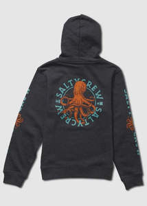 Salty Crew - Tentacles Boys Fleece Hood (Navy Heather)