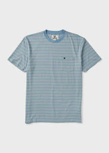 Mens Tees Short Sleeve: Vissla - Shore Eco Short Sleeve Tee (Denim)