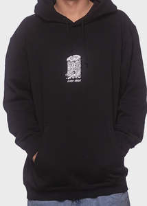 Mens Hooded Sweat: ALC - Trashed Hood (Black)