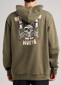 Mens Hooded Sweat: The Mad Hueys - Beer To Beer Pullover