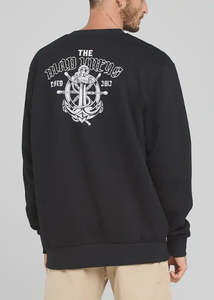 Mens Sweats Crew: The Mad Hueys - Anchor Wheel Crew