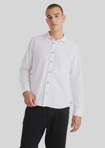 Mens Shirts: RVCA - Base Linen Long Sleeve Shirt