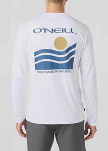 Mens Tees Long Sleeve: O'Neill - Traveller UPF Long Sleeve Tee Tides (White)