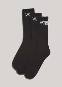 Accessories: Vans - Classic Crew Sock (Black)