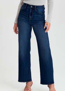 Junkfood - Wendy Wide Leg Jean (Dark Blue)