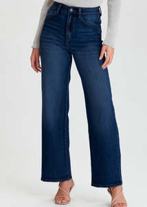 Junkfood Jeans: Junkfood - Wendy Short Stuff Jean (Dark Blue)