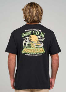 Mens Tees Short Sleeve: The Mad Hueys - Caught Fk All Jaw Tee