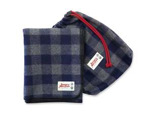 Swanndri Feldon Shelter: Wool Camp Blanket - Blue Check - By Feldon Shelter & Swanndri