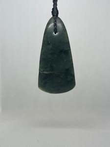 He Taonga He Tama Hemi S Carvings: Curved Dark Hapopo Pounamu Toki (Adze)- Carved by Hemi
