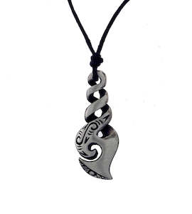 Pewter pendant triple twist