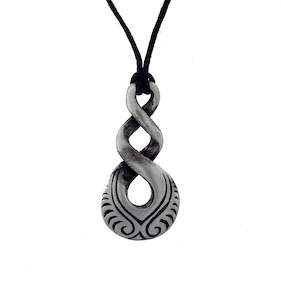 Pewter pendant triple twist