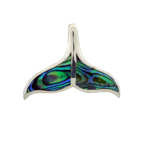 Paua Pendant Whale Tail