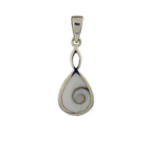 Cats Eye Pendant Twist Sterling Silver