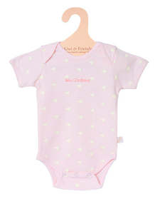 Baby Body Suit - Pink with Cream Kiwis