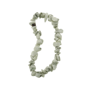 Semi Precious Stone Chip Bracelet: Howlite Bracelet