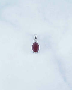 Ruby Faceted 8x6 Oval Pendant
