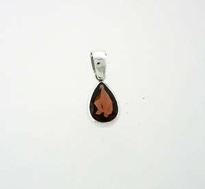 Garnet Faceted 10x6mm Teardrop Pendant