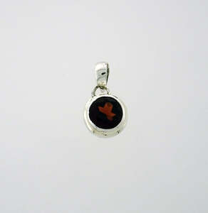 Garnet Faceted 8mm Round Pendant