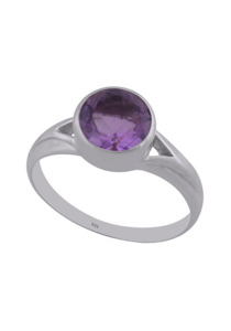 Amethyst 9mm facet Ring