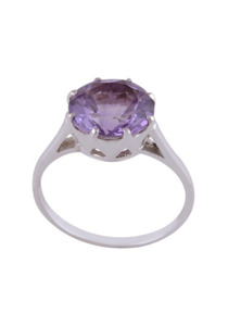 Semi Precious Stone Rings: Amethyst round 11x11mm Ring